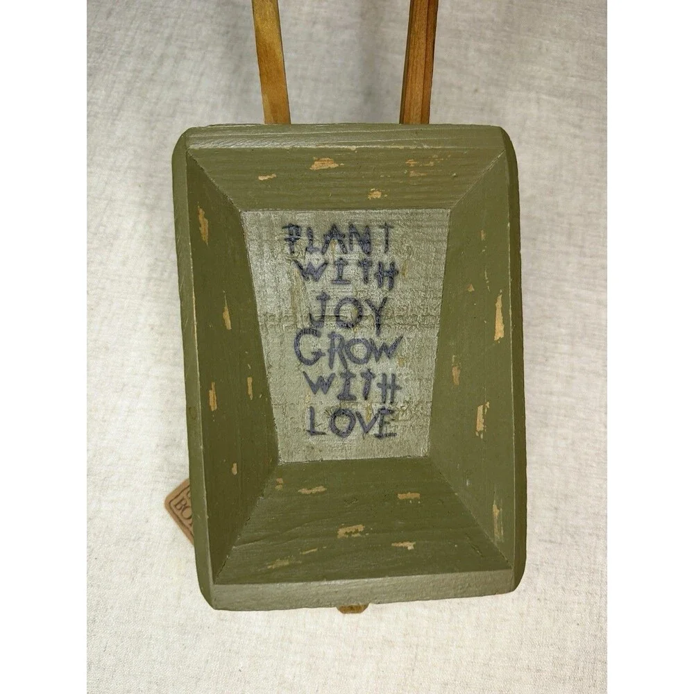 Boyds Collection Wheelbarrow Figurine Wood Distressed Inspirational 1pc